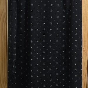 Kathie Lee Collection Dark Maxi Skirt with Paisley Accents